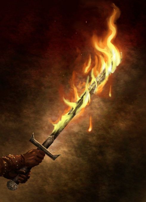 Flame Blade Spell The Authentic D D Wiki   490px Flame Blade (spell) 